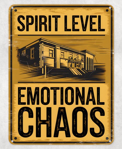Spirit Level - Poster in metallo con livella a
